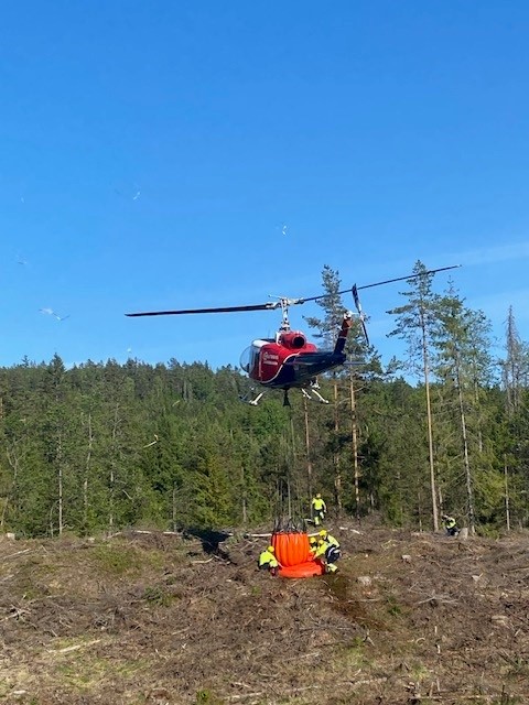 1øvelse- skogbrann- tropp drangedal - helikopter